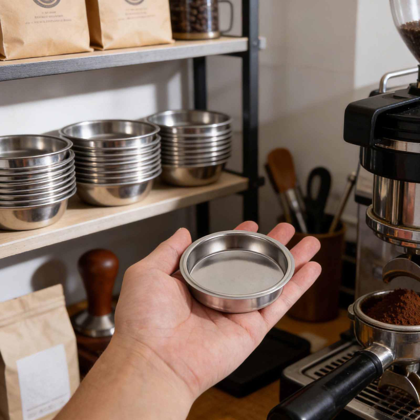 3Pcs Coffee Machine Powder Bow - Blind Filter Disc 评论和价格