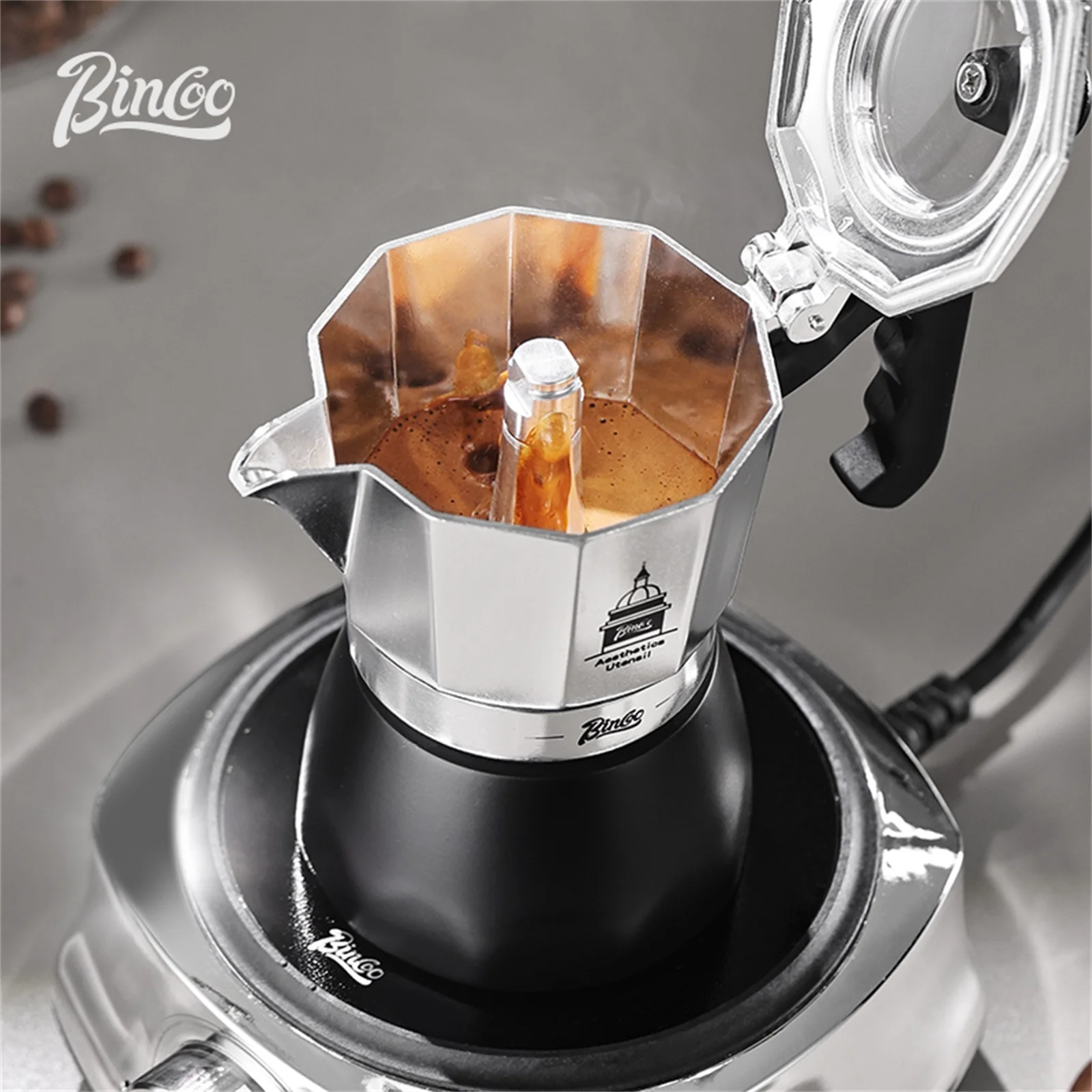 BINCOO Double Valve Moka Pot，E - Coffee Equipment For Sale 评论和价格