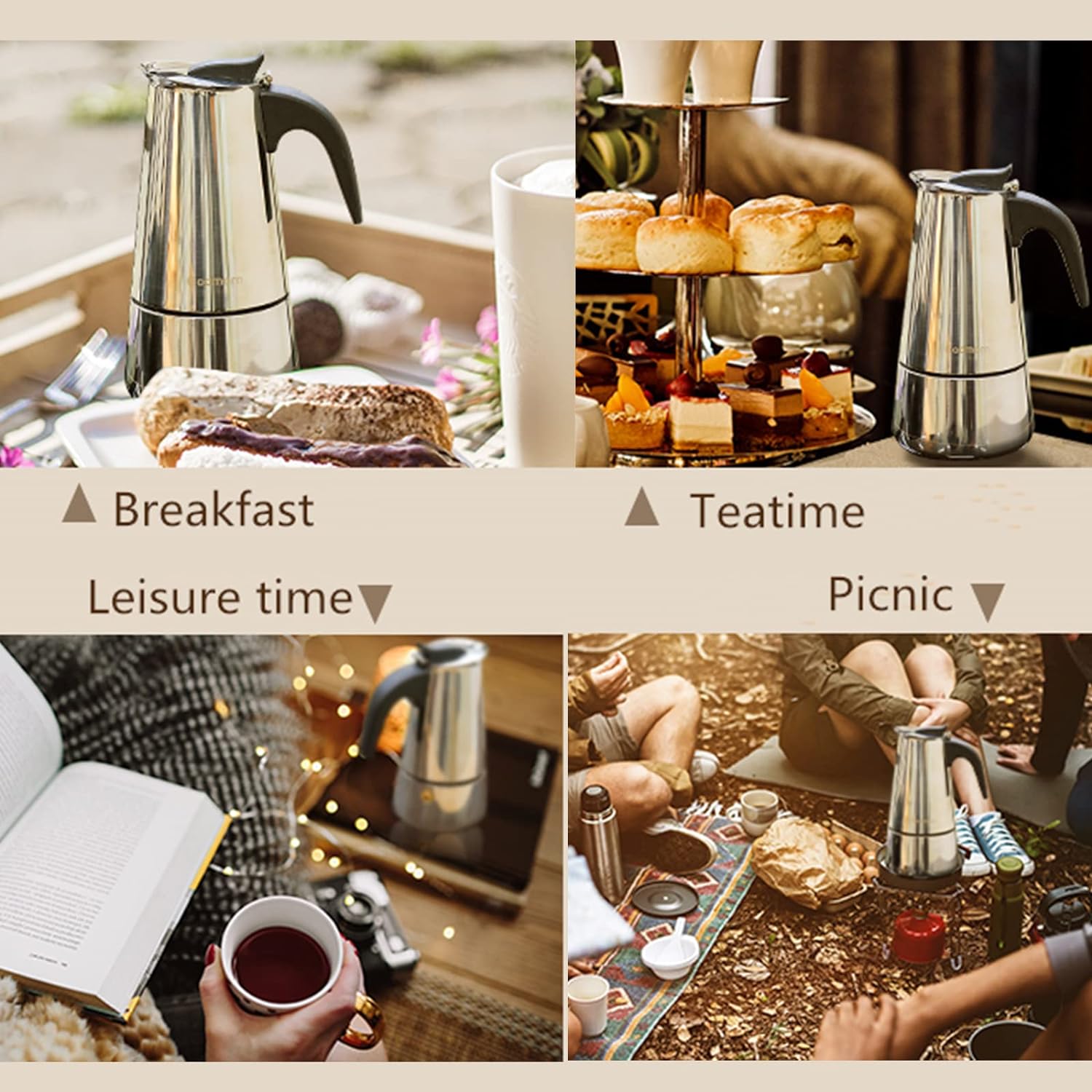 4/6/9 Cups Moka Pot Caffe Mach - Coffee Equipment For Sale 评论和价格